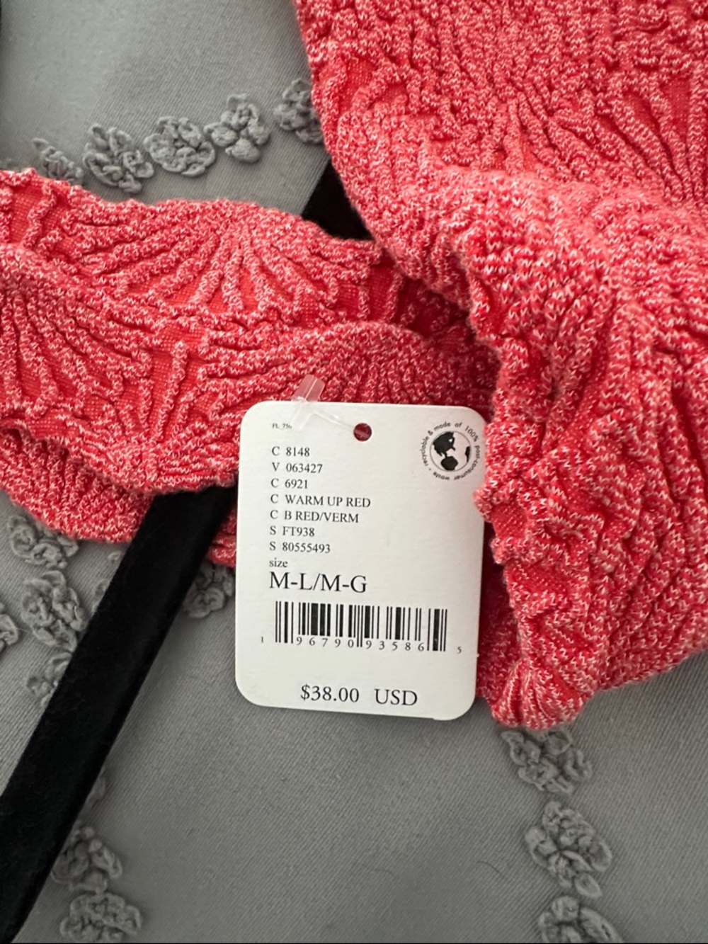 Free People Textured Sleeveless Tank Top - Coral Pink - Picture 4 of 4